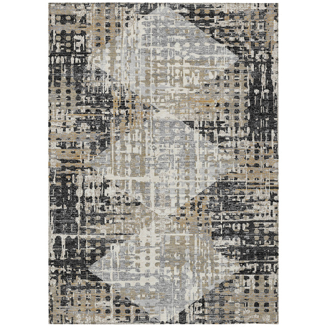 Addison Chantille ACN2116 Geometric Machine Made Transitional Black Rug