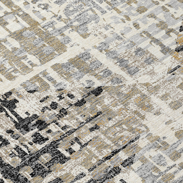 Addison Chantille ACN2116 Geometric Machine Made Transitional Black Rug