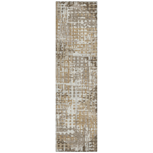 Addison Chantille ACN2116 Geometric Machine Made Transitional Brown Rug
