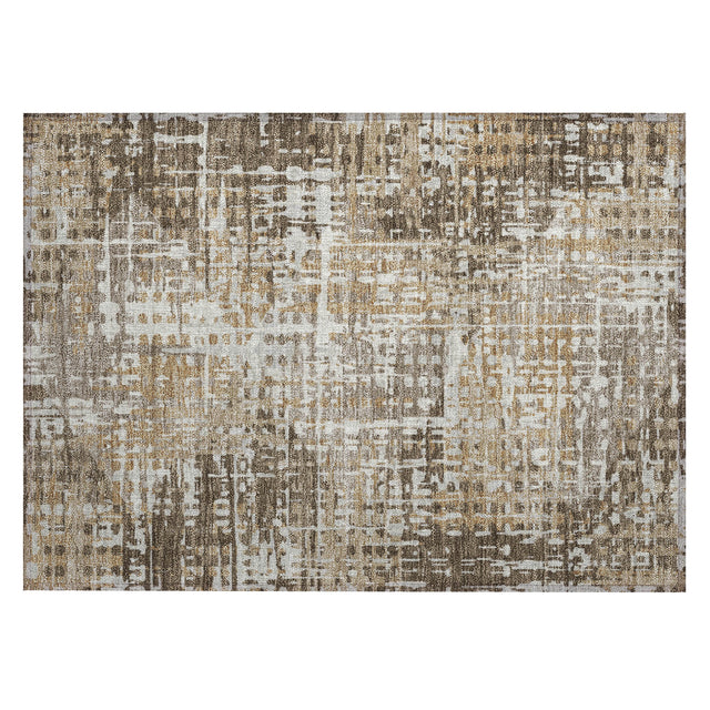 Addison Chantille ACN2116 Geometric Machine Made Transitional Brown Rug