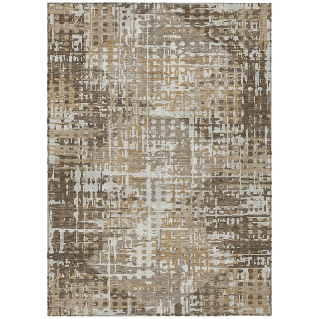 Addison Chantille ACN2116 Geometric Machine Made Transitional Brown Rug