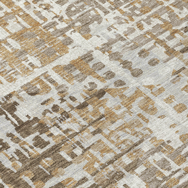 Addison Chantille ACN2116 Geometric Machine Made Transitional Brown Rug