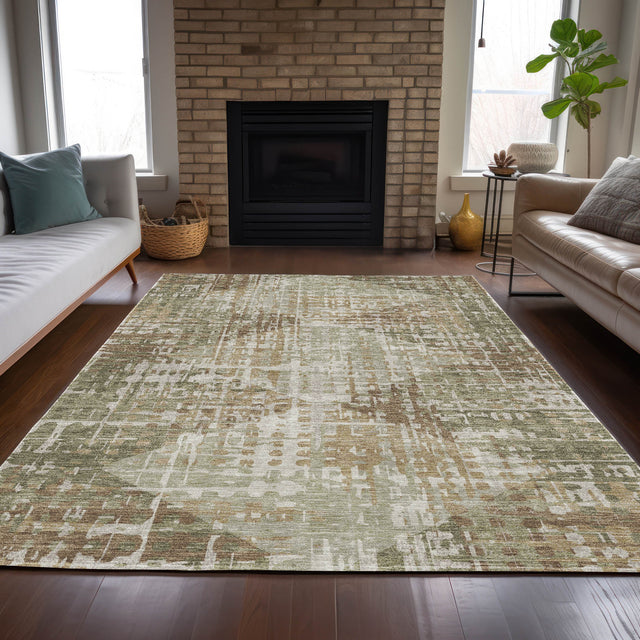 Addison Chantille ACN2116 Geometric Machine Made Transitional Fern Rug