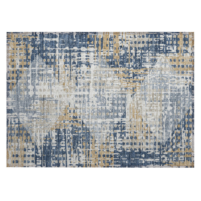 Addison Chantille ACN2116 Geometric Machine Made Transitional Navy Rug