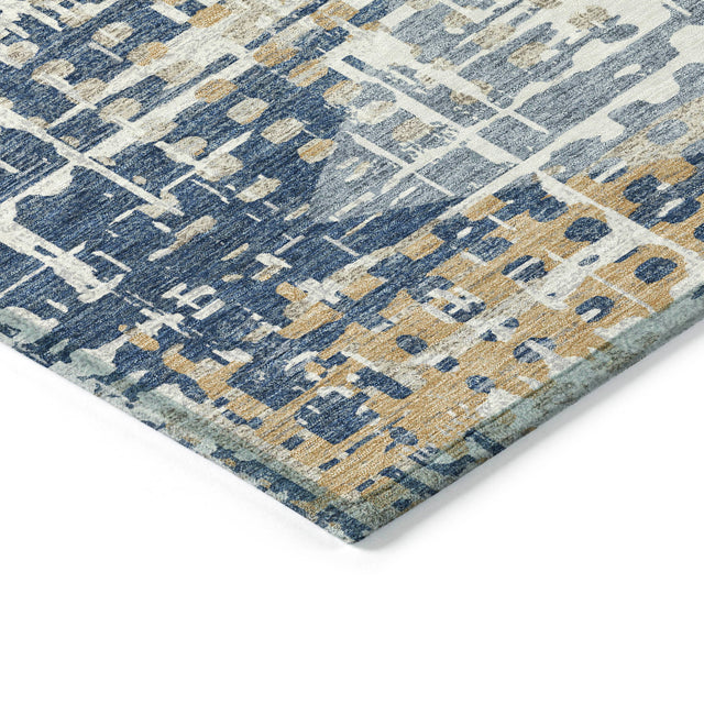 Addison Chantille ACN2116 Geometric Machine Made Transitional Navy Rug