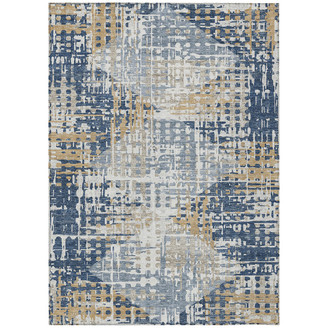 Addison Chantille ACN2116 Geometric Machine Made Transitional Navy Rug