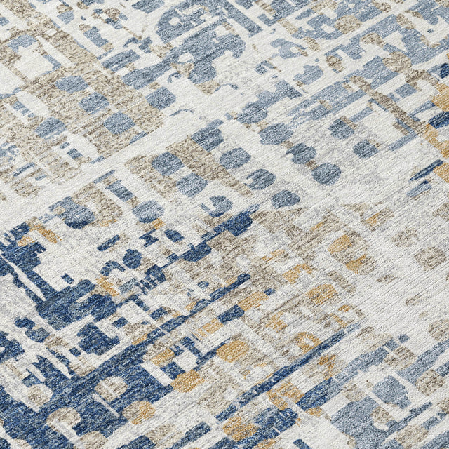 Addison Chantille ACN2116 Geometric Machine Made Transitional Navy Rug