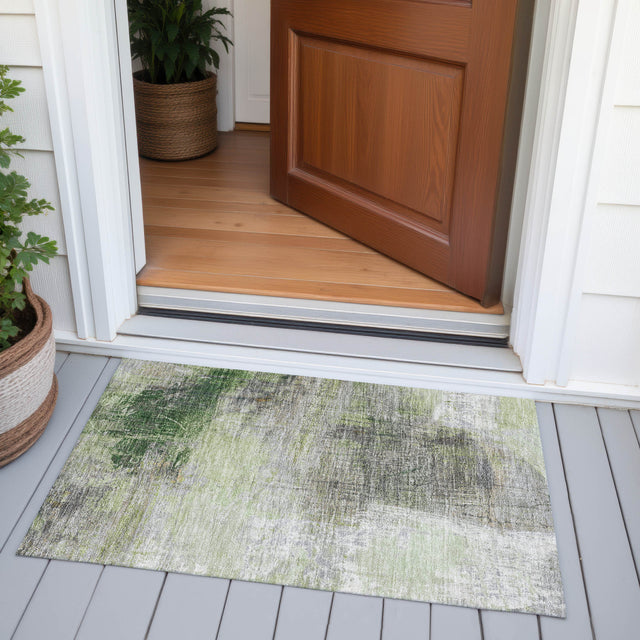 Addison Chantille ACN2117 Abstract Machine Made Transitional Aloe Rug