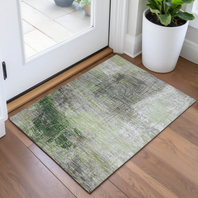 Addison Chantille ACN2117 Abstract Machine Made Transitional Aloe Rug