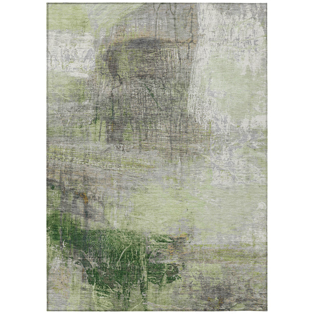 Addison Chantille ACN2117 Abstract Machine Made Transitional Aloe Rug