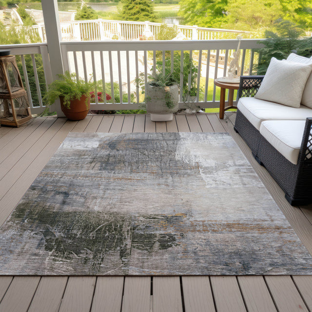 Addison Chantille ACN2117 Abstract Machine Made Transitional Putty Rug