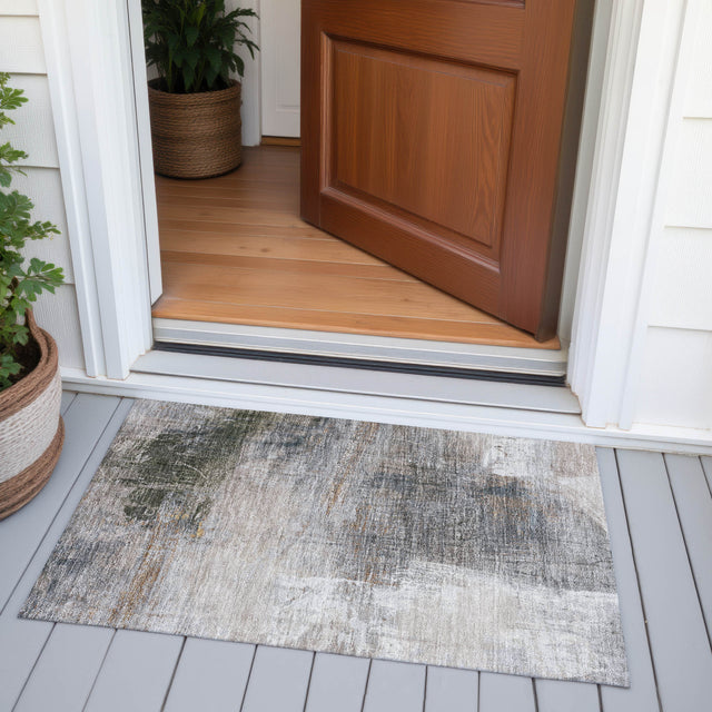 Addison Chantille ACN2117 Abstract Machine Made Transitional Putty Rug