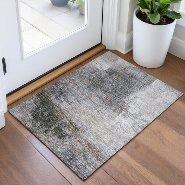 Addison Chantille ACN2117 Abstract Machine Made Transitional Putty Rug