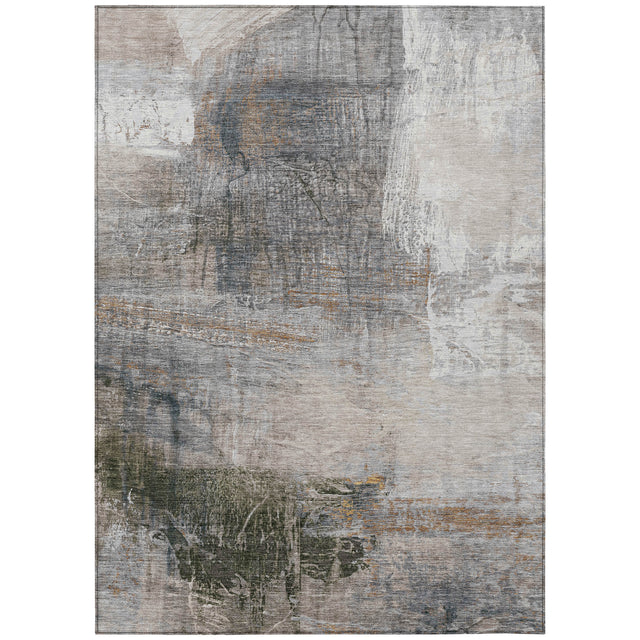 Addison Chantille ACN2117 Abstract Machine Made Transitional Putty Rug