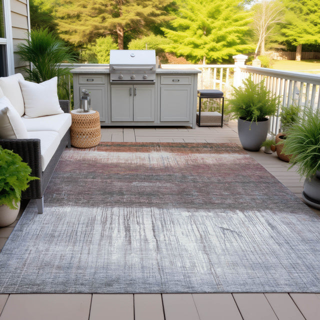 Addison Chantille ACN2118 Abstract Machine Made Transitional Paprika Rug