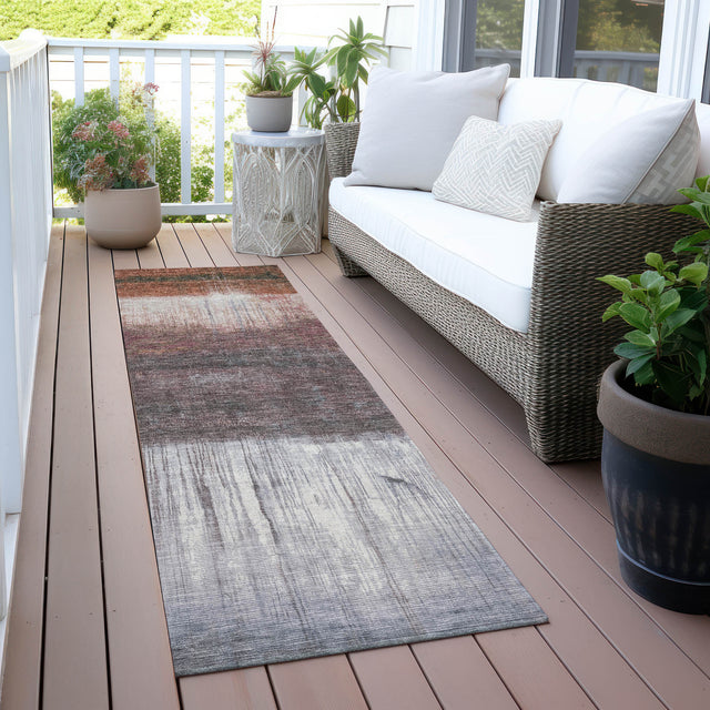 Addison Chantille ACN2118 Abstract Machine Made Transitional Paprika Rug