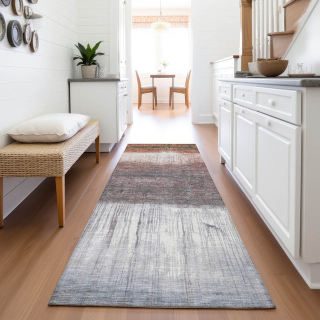 Addison Chantille ACN2118 Abstract Machine Made Transitional Paprika Rug