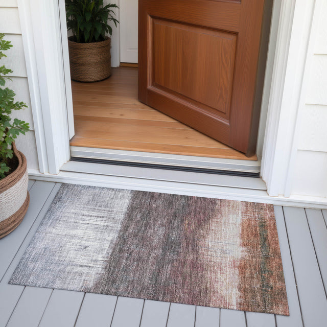 Addison Chantille ACN2118 Abstract Machine Made Transitional Paprika Rug