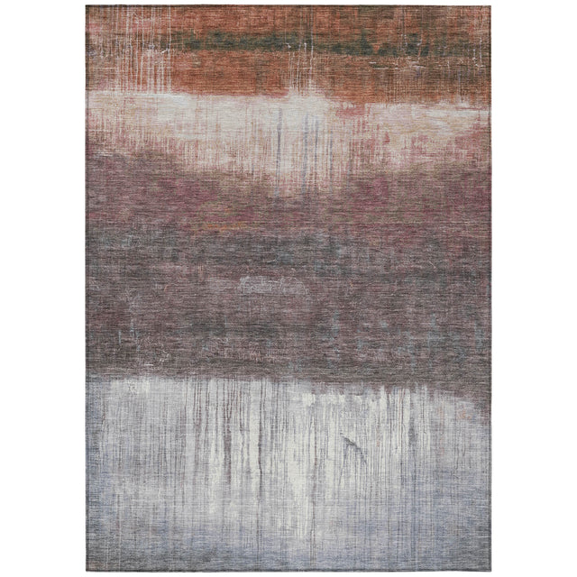 Addison Chantille ACN2118 Abstract Machine Made Transitional Paprika Rug