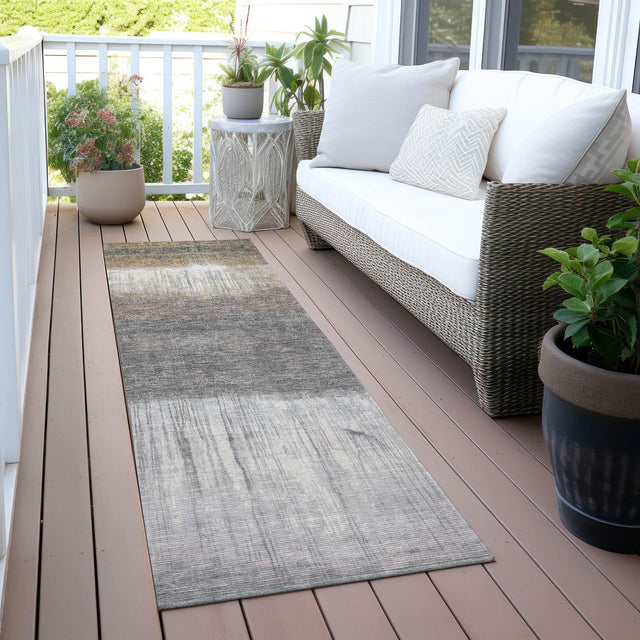 Addison Chantille ACN2118 Abstract Machine Made Transitional Taupe Rug