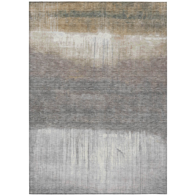 Addison Chantille ACN2118 Abstract Machine Made Transitional Taupe Rug