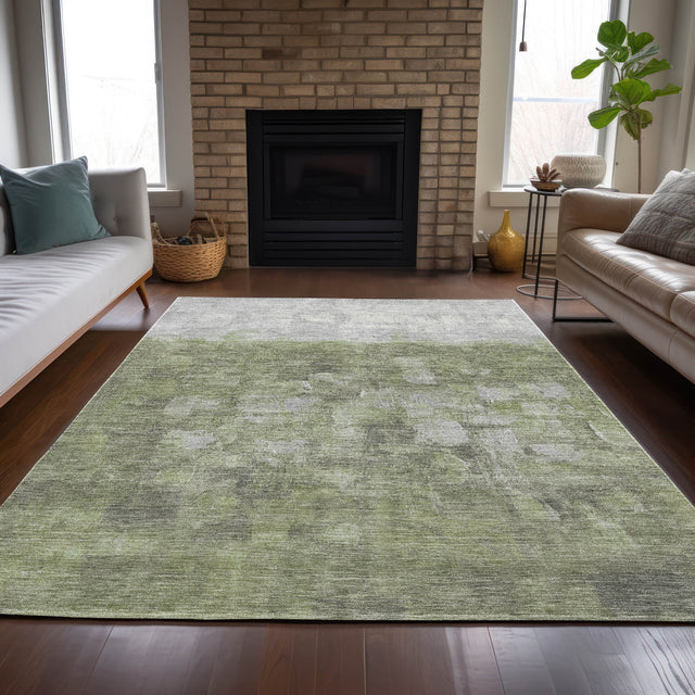 Addison Chantille ACN2119 Abstract Machine Made Transitional Fern Rug