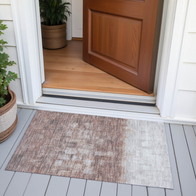 Addison Chantille ACN2119 Abstract Machine Made Transitional Paprika Rug