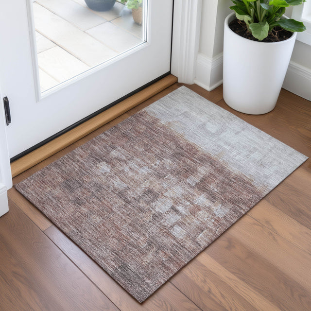 Addison Chantille ACN2119 Abstract Machine Made Transitional Paprika Rug