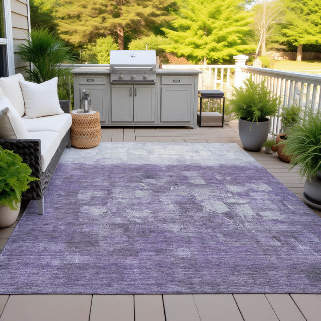Addison Chantille ACN2119 Abstract Machine Made Transitional Purple Rug