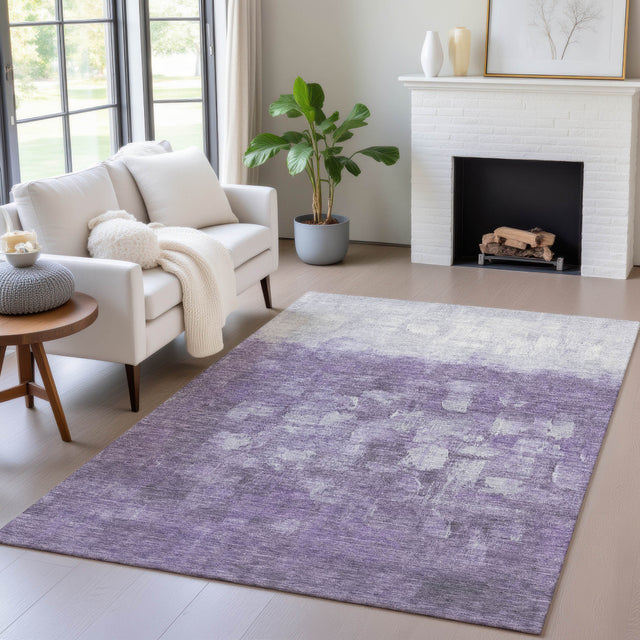 Addison Chantille ACN2119 Abstract Machine Made Transitional Purple Rug