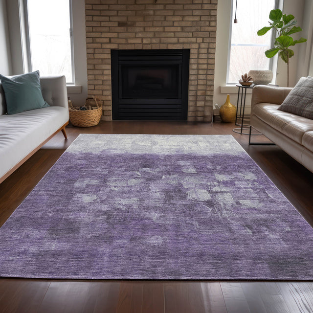 Addison Chantille ACN2119 Abstract Machine Made Transitional Purple Rug