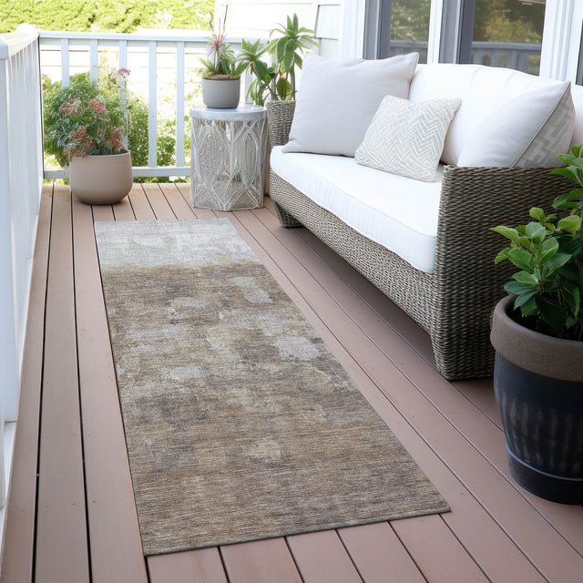 Addison Chantille ACN2119 Abstract Machine Made Transitional Taupe Rug