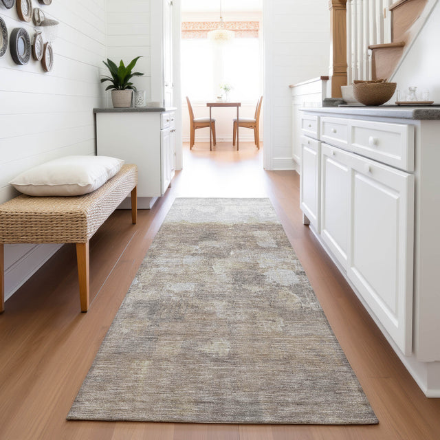 Addison Chantille ACN2119 Abstract Machine Made Transitional Taupe Rug