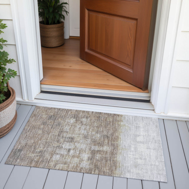 Addison Chantille ACN2119 Abstract Machine Made Transitional Taupe Rug