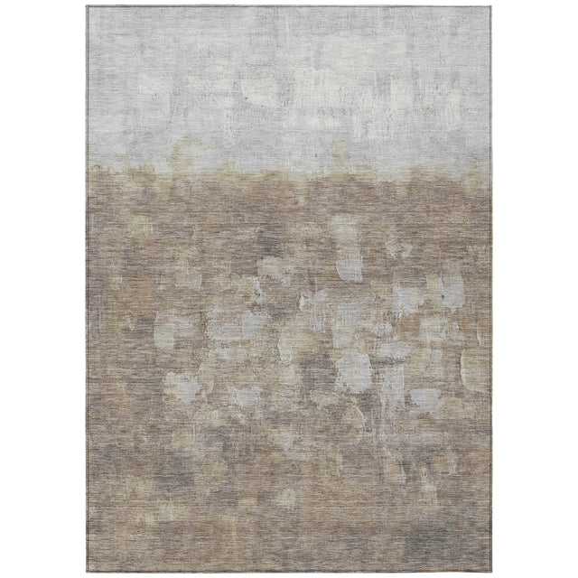 Addison Chantille ACN2119 Abstract Machine Made Transitional Taupe Rug