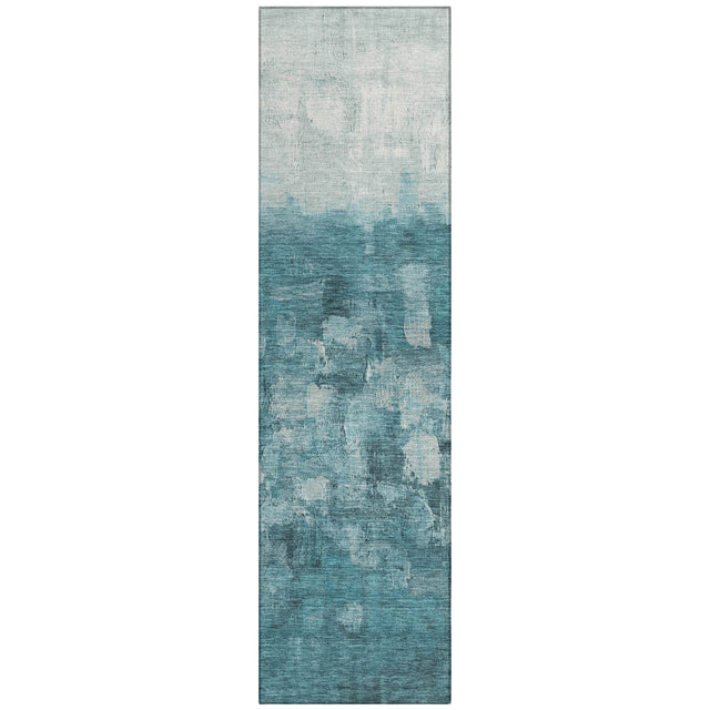 Addison Chantille ACN2119 Abstract Machine Made Transitional Teal Rug