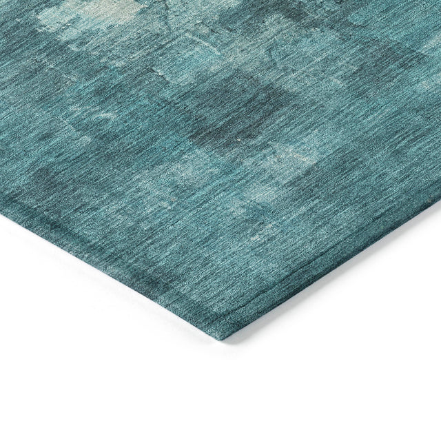 Addison Chantille ACN2119 Abstract Machine Made Transitional Teal Rug