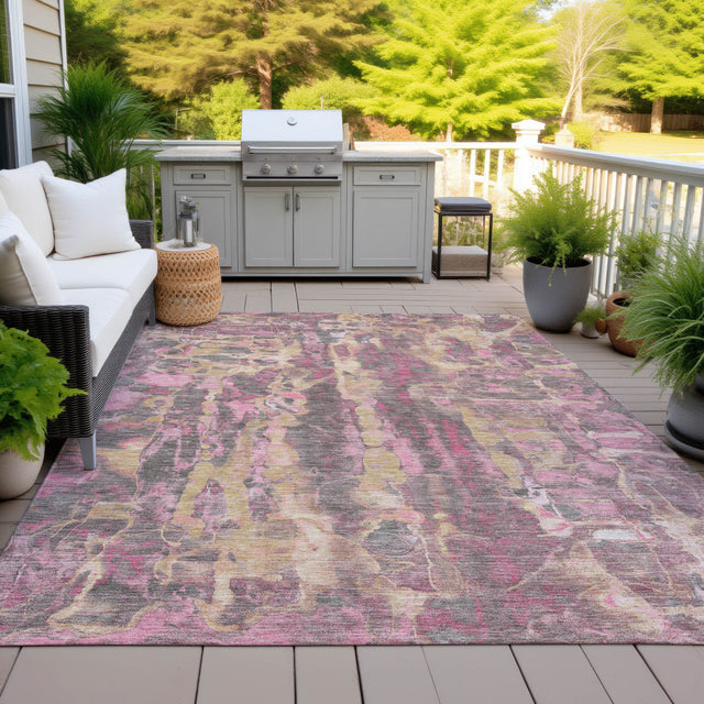 Addison Chantille ACN2120 Abstract Machine Made Transitional Blush Rug
