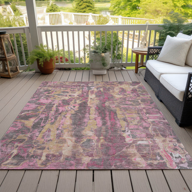 Addison Chantille ACN2120 Abstract Machine Made Transitional Blush Rug