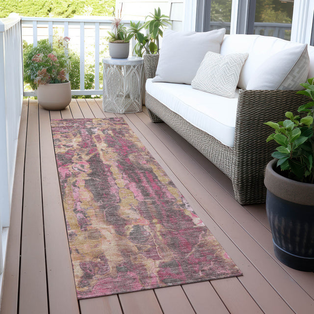 Addison Chantille ACN2120 Abstract Machine Made Transitional Blush Rug