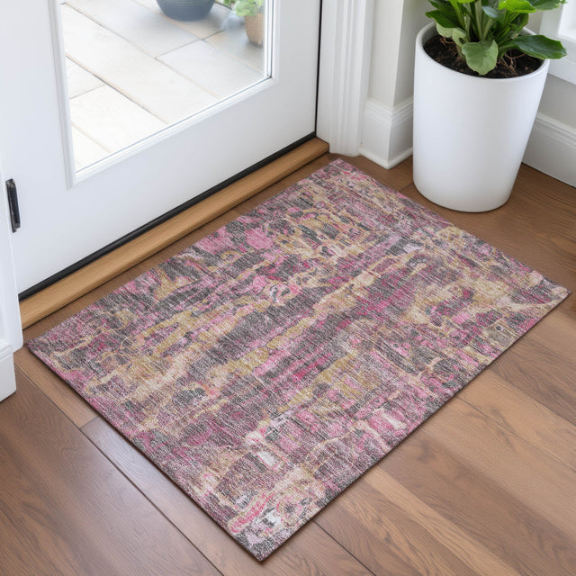 Addison Chantille ACN2120 Abstract Machine Made Transitional Blush Rug