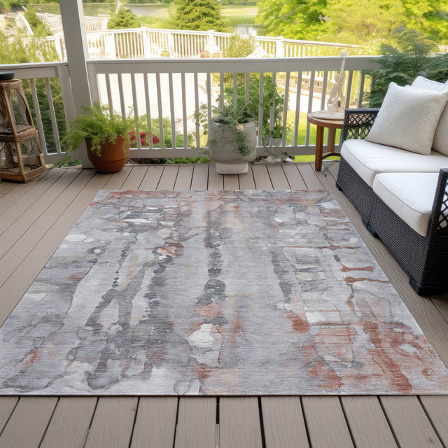 Addison Chantille ACN2120 Abstract Machine Made Transitional Copper Rug