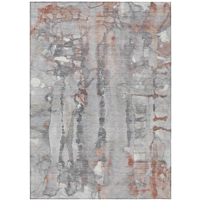 Addison Chantille ACN2120 Abstract Machine Made Transitional Copper Rug