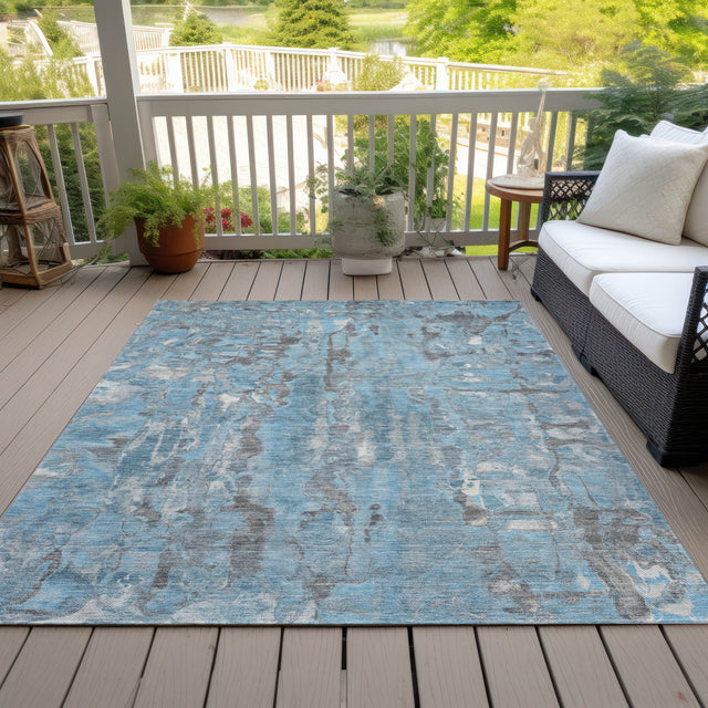 Addison Chantille ACN2120 Abstract Machine Made Transitional Denim Rug