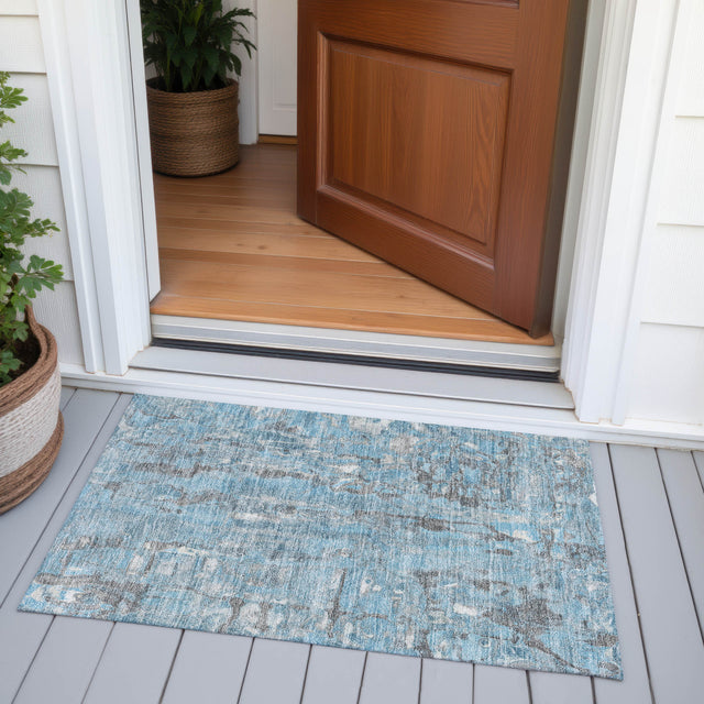 Addison Chantille ACN2120 Abstract Machine Made Transitional Denim Rug