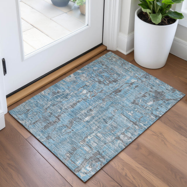 Addison Chantille ACN2120 Abstract Machine Made Transitional Denim Rug