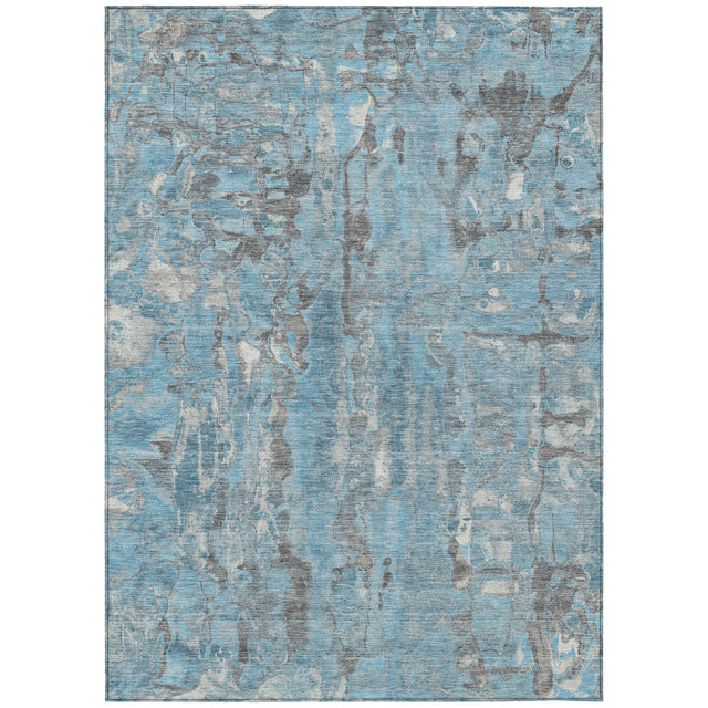 Addison Chantille ACN2120 Abstract Machine Made Transitional Denim Rug