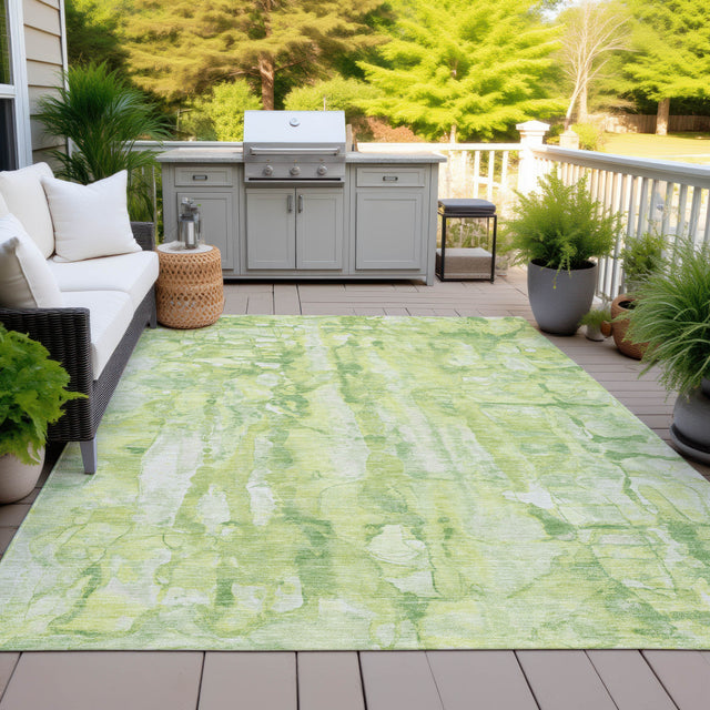 Addison Chantille ACN2120 Abstract Machine Made Transitional Lime Rug