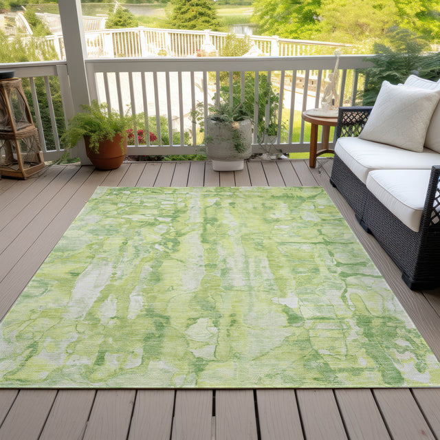 Addison Chantille ACN2120 Abstract Machine Made Transitional Lime Rug