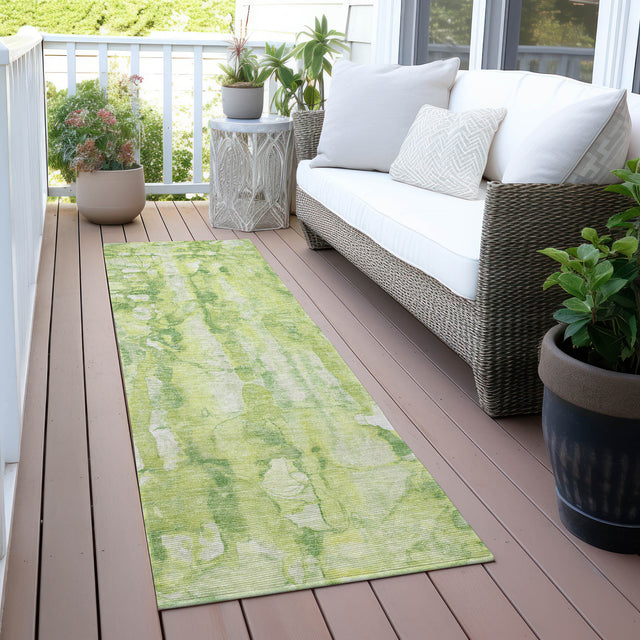 Addison Chantille ACN2120 Abstract Machine Made Transitional Lime Rug